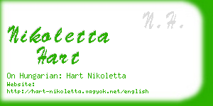 nikoletta hart business card